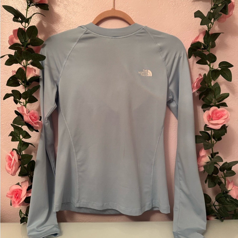 The North Face Women's Long-Sleeve Light Blue Active Top